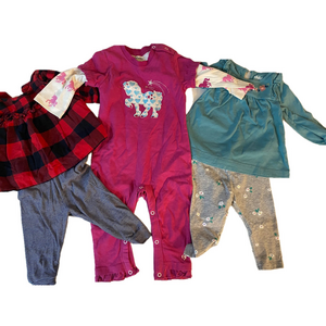 6-12m baby girl bundle fall/spring 5 piece hatley, gap, carters